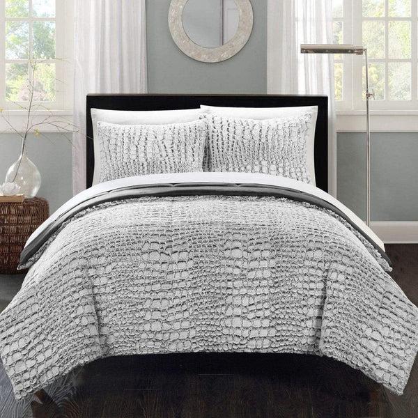 chic home Alligator 3 Piece Faux Fur Comforter Set