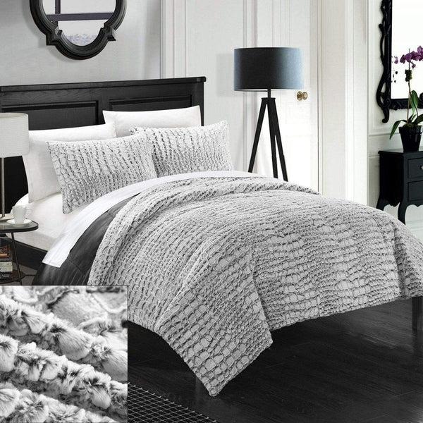 chic home Alligator 7 Piece Faux Fur Comforter Set