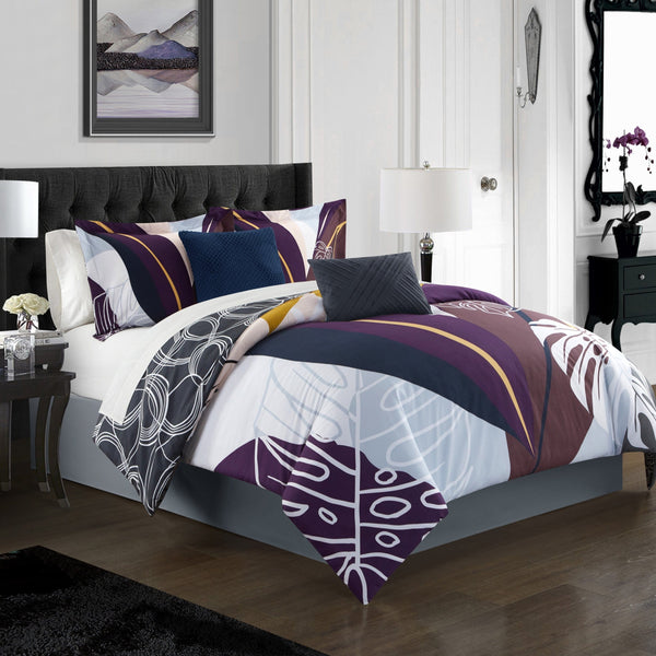 Chic Home Anaea 5 Piece Abstract Comforter Set