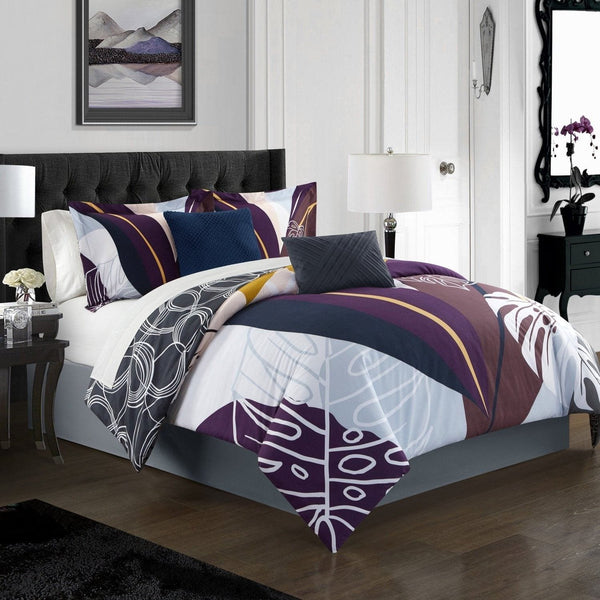 Chic Home Anaea 9 Piece Abstract Comforter Set