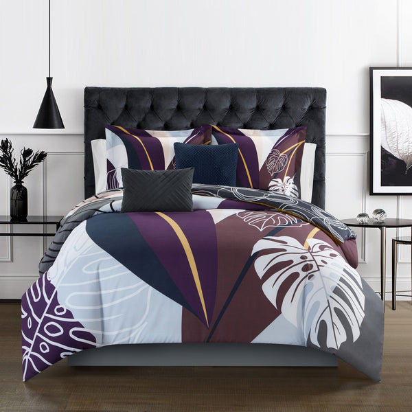 chic home Anaea 9 Piece Abstract Comforter Set