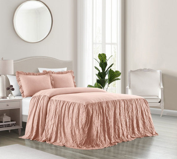 Chic Home Ashford 3 Piece Ruffled Quilt Set