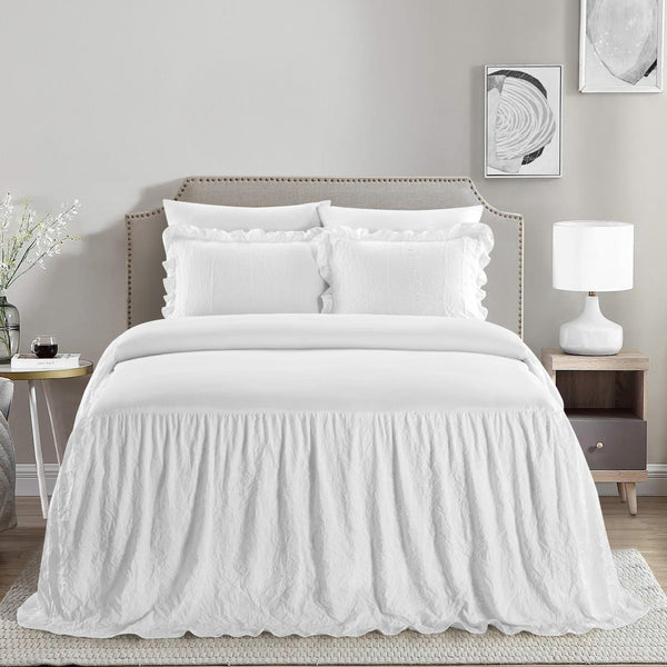 chic home Ashford 7 Piece Ruffled Quilt Set