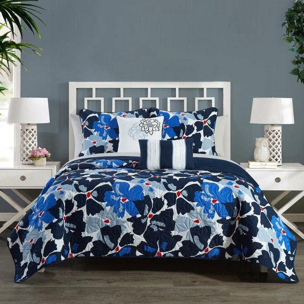 chic home Aster 9 Piece Floral Quilt Set
