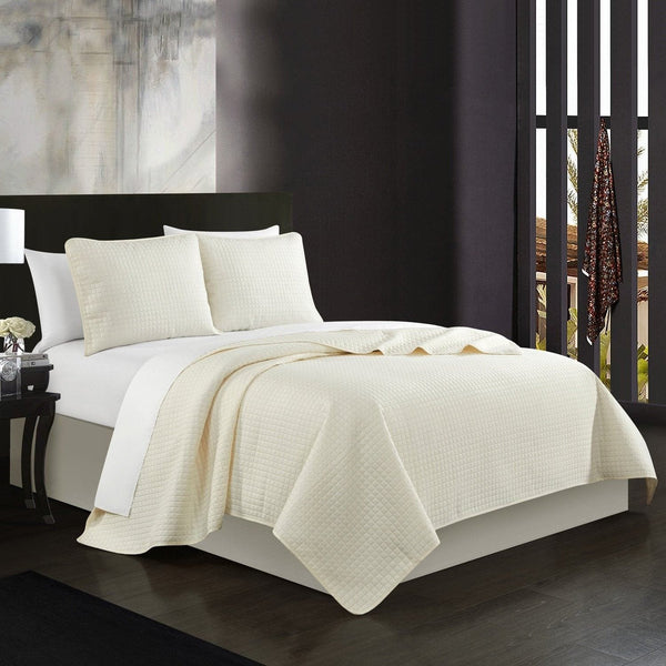 Chic Home Atasha 3 Piece Box Stitched Quilt Set