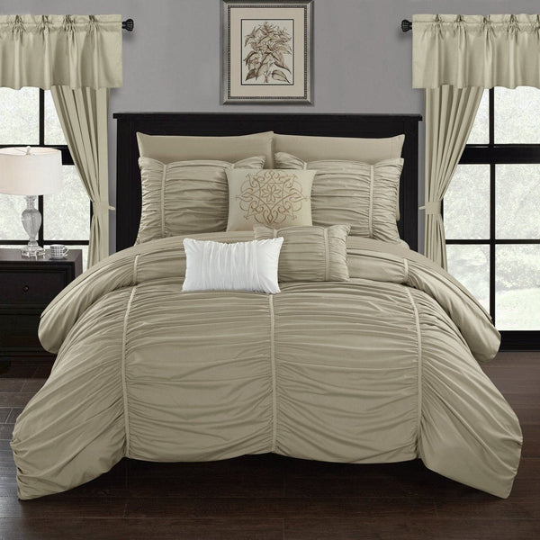 chic home Avila 20 Piece Ruffled Comforter Set