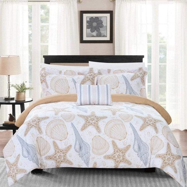 chic home Azure 8 Piece Reversible Duvet Cover Set