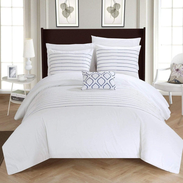 chic home Bea 4 Piece Embroidered Duvet Cover Set