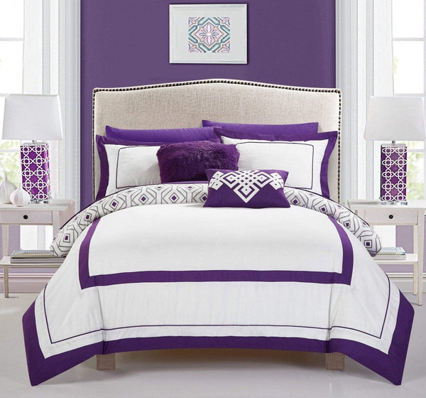 chic home Beckham 9 Piece Reversible Comforter Set