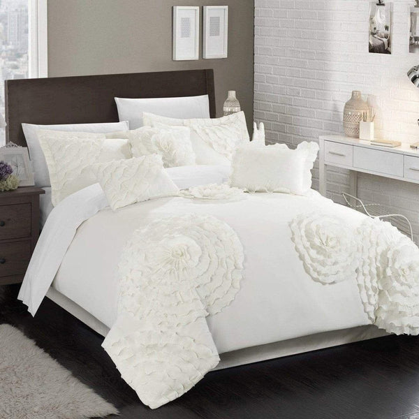 chic home Belinda 7 Piece Floral Comforter Set