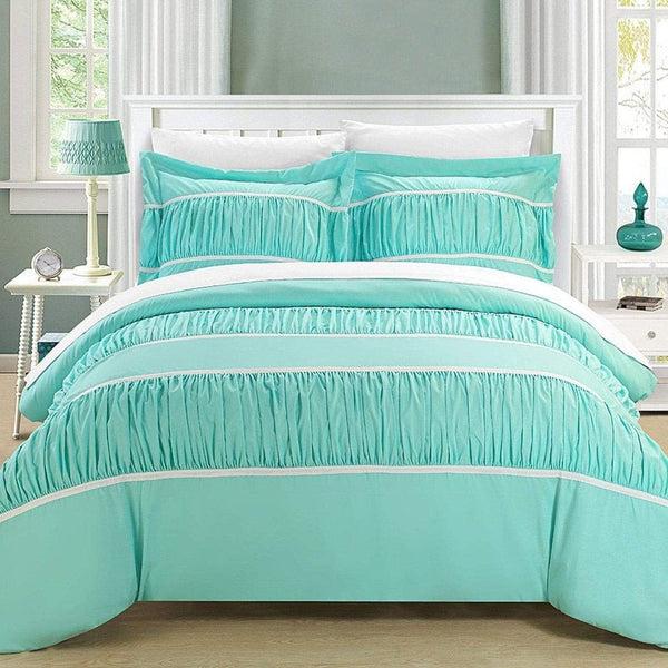 chic home Betsy 7 Piece Ruffled Duvet Cover Set