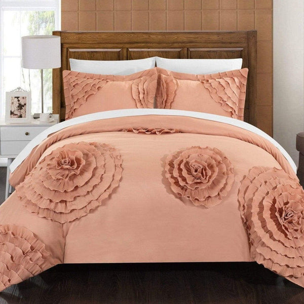 chic home Birdy 3 Piece Floral Duvet Cover Set