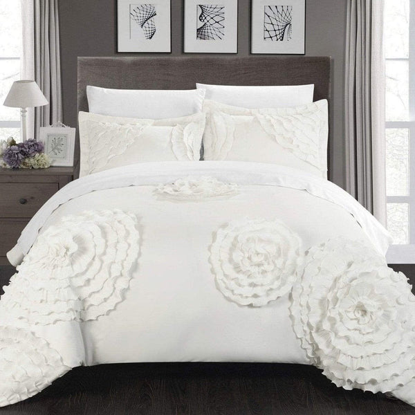 chic home Birdy 7 Piece Floral Duvet Cover Set
