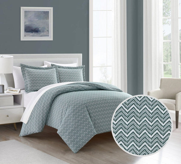 Chic Home Blaine 3 Piece Chevron Duvet Cover Set
