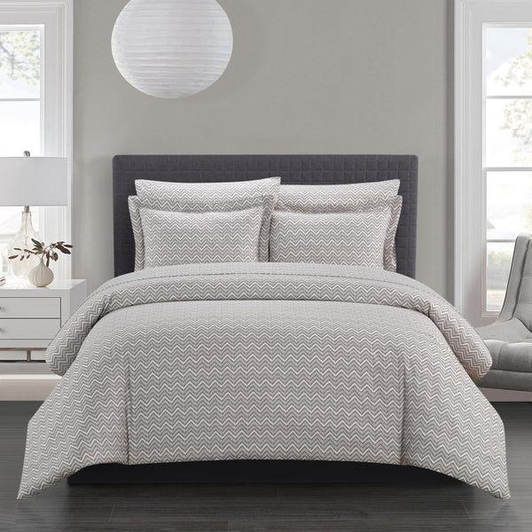 chic home Blaine 7 Piece Chevron Duvet Cover Set