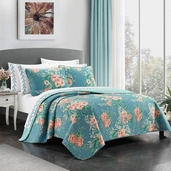 Chic Home Carlotta 9 Piece Floral Quilt Set