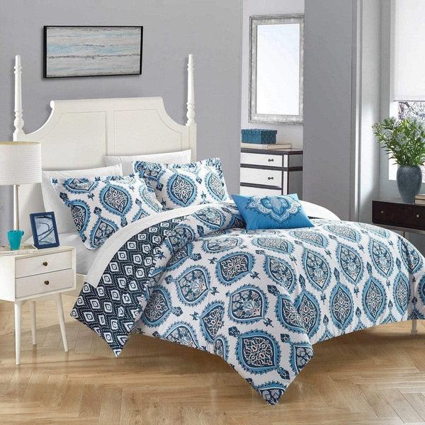 chic home Cedar 4 Piece Cotton Duvet Cover Set