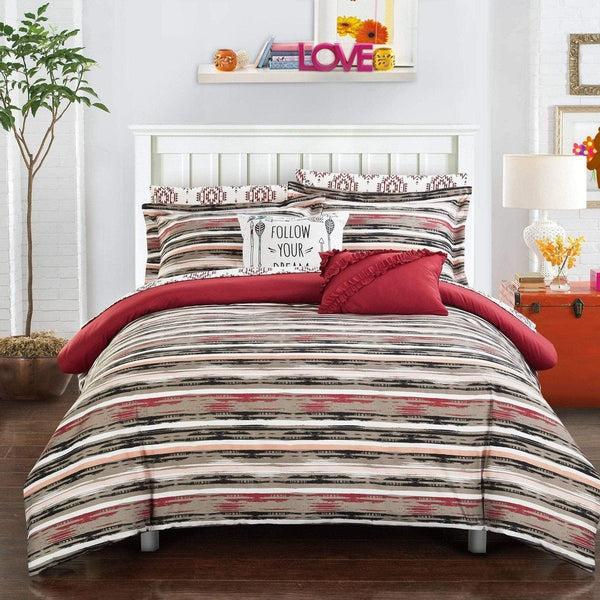 chic home Chandler 9 Piece Ikat Comforter Set