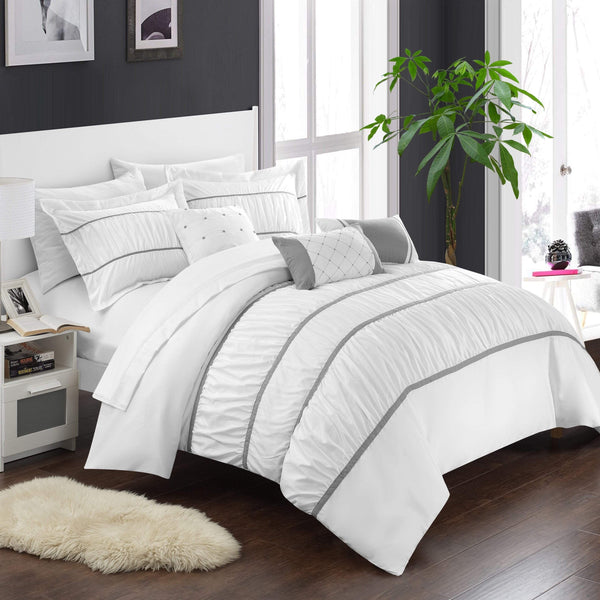 chic home Cheryl 10 Piece Pleated Comforter Set