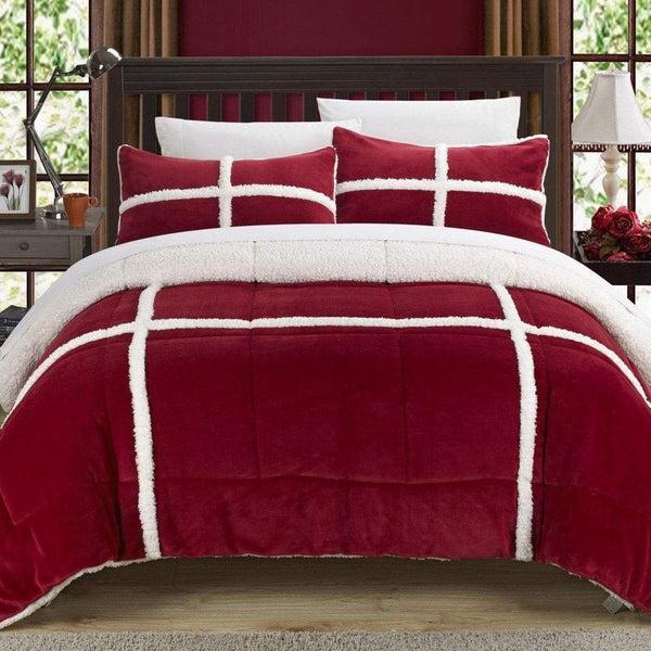 chic home Chloe 3 Piece Sherpa Comforter Set