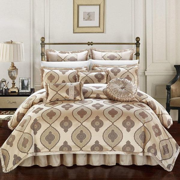 chic home Cipriana 13 Piece Jacquard Comforter Set