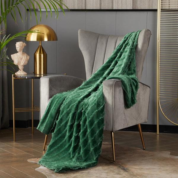 chic home Clapton Jacquard Flannel Throw Blanket