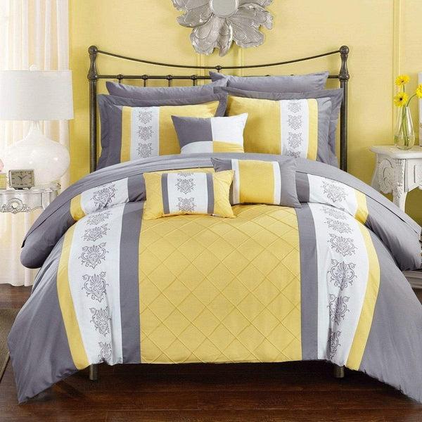 chic home Clayton 10 Piece Pintuck Comforter Set