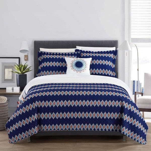 Chic Home Cypress 4 Piece Cotton Quilt Set