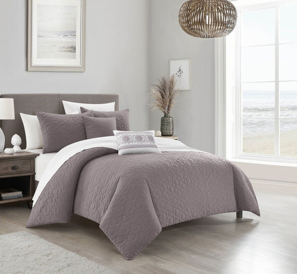 Chic Home Davina 5 Piece Geometric Comforter Set