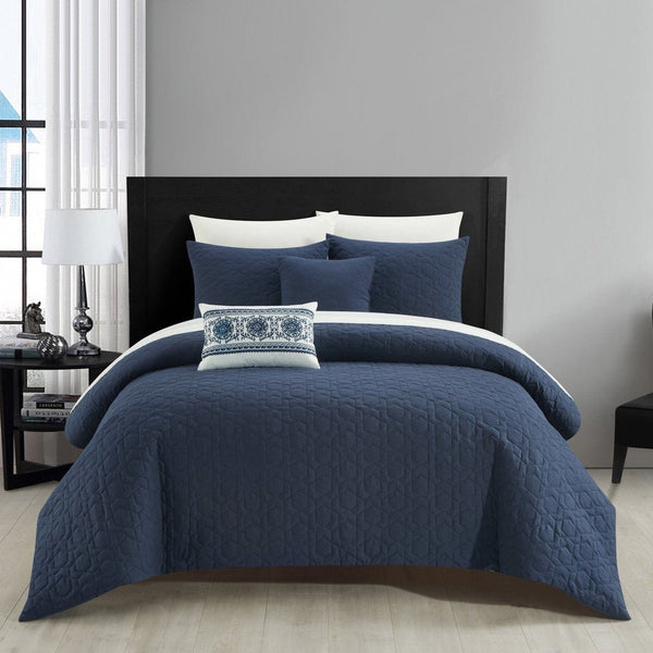 chic home Davina 9 Piece Geometric Comforter Set