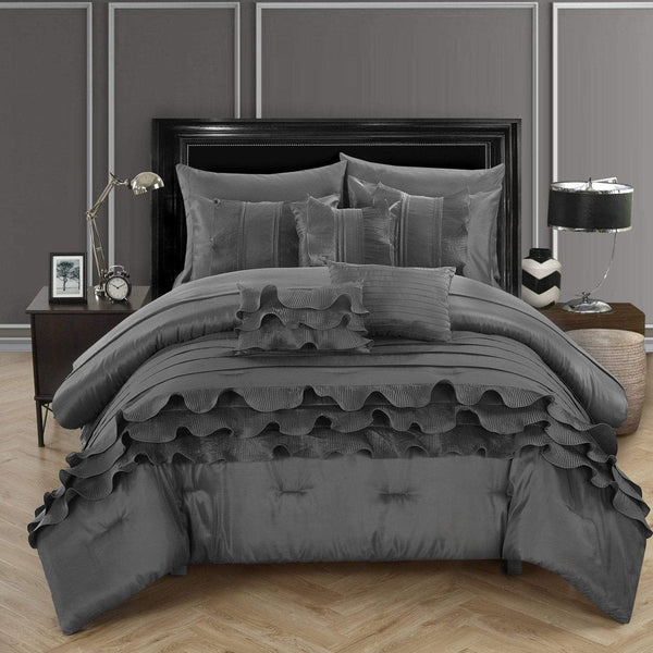 Chic Home Denver 10 Piece Ruffled Comforter Set