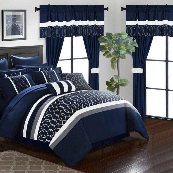 Chic Home Dinah 24 Piece Color Block Comforter Set