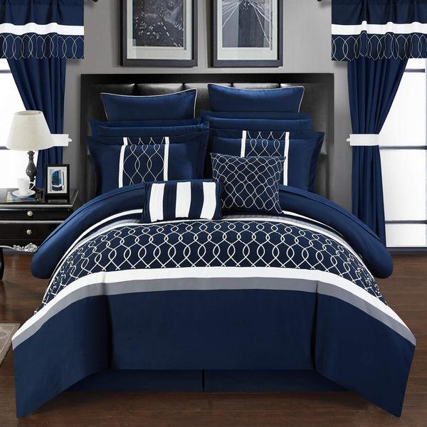chic home Dinah 24 Piece Color Block Comforter Set