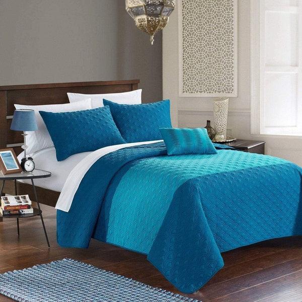 chic home Dominic 8 Piece Embroidered Quilt Set