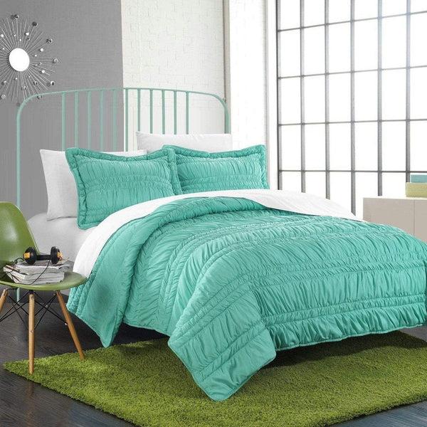 chic home Dreamer 3 Piece Ruffled Quilt Set