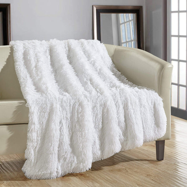 chic home Elana Shaggy Faux Fur Throw Blanket