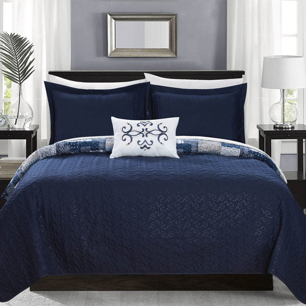 Chic Home Eliana 4 Piece Patchwork Boho Quilt Set