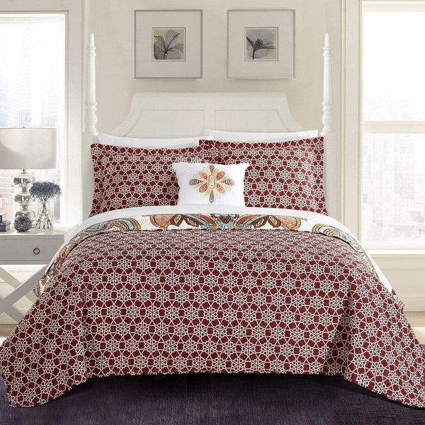 Chic Home Ember 4 Piece Cotton Quilt Set