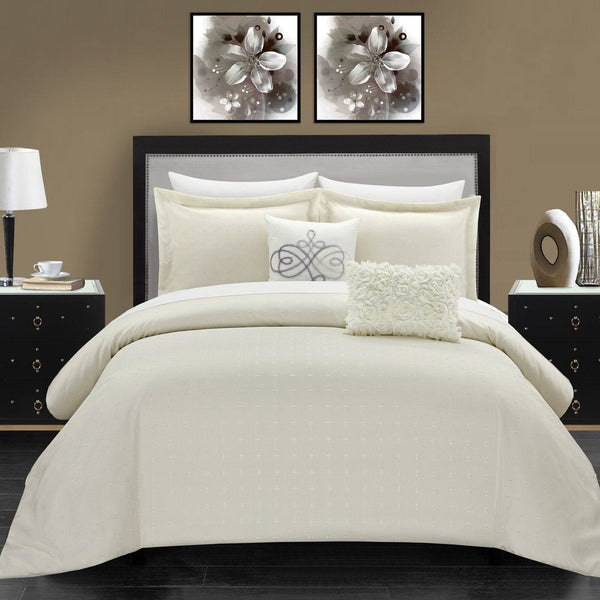 chic home Emery 5 Piece Stitched Comforter Set