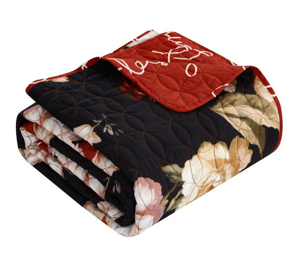 Chic Home Euphemia 4 Piece Floral Quilt Set