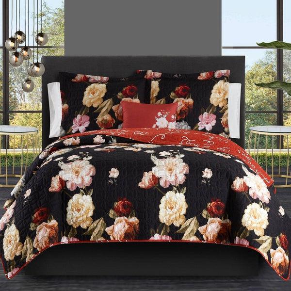 chic home Euphemia 8 Piece Floral Quilt Set