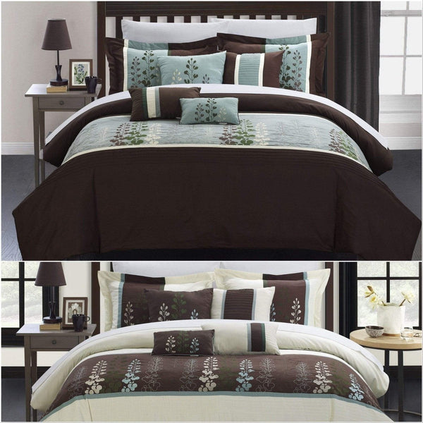 chic home Evan 12 Piece Floral Comforter Set