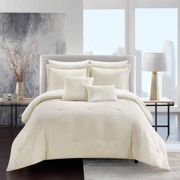 chic home Gigi 5 Piece Embroidered Comforter Set