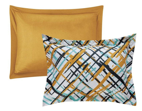 Chic Home Gingham 5 Piece Reversible Quilt Set