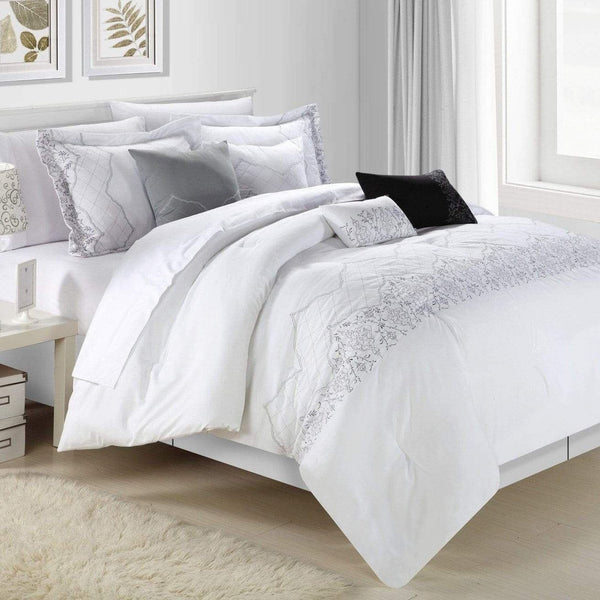 Chic Home Grace 8 Piece Embroidered Comforter Set
