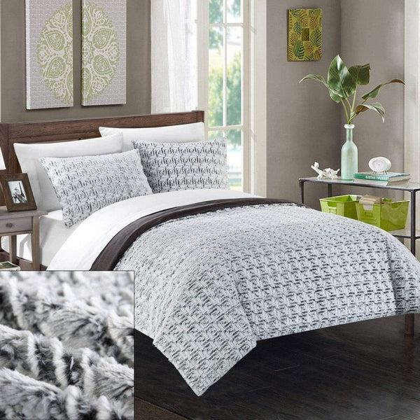 chic home Greece 7 Piece Faux Fur Comforter Set