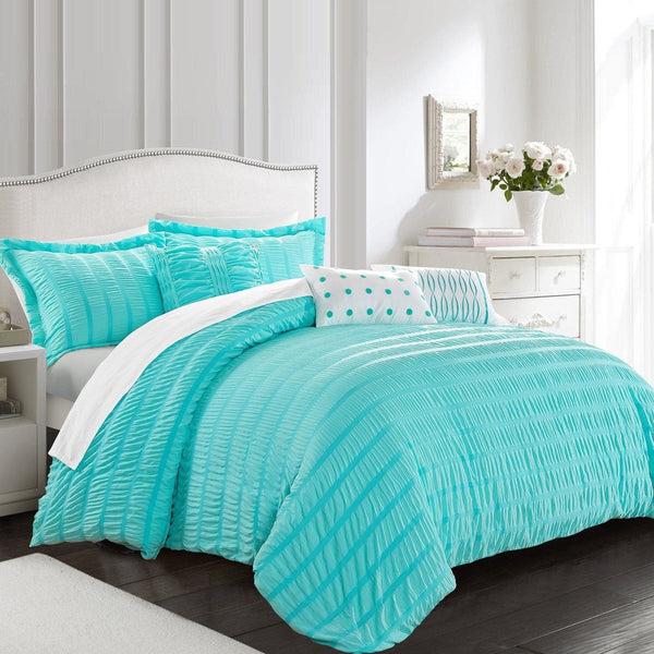 chic home Hadassah 6 Piece Striped Comforter Set