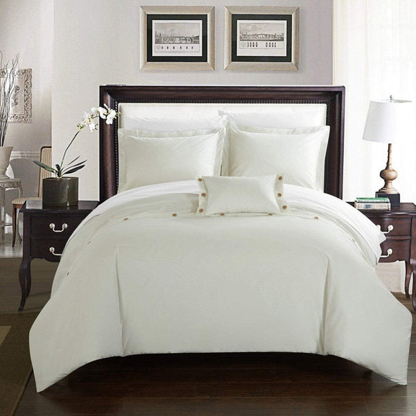 chic home Hartford 4 Piece Cotton Duvet Cover Set