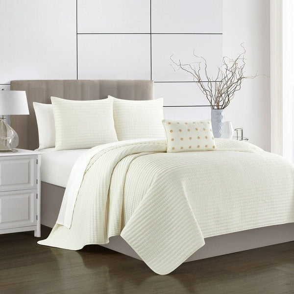 Chic Home Hayden 4 Piece Box Stitched Quilt Set
