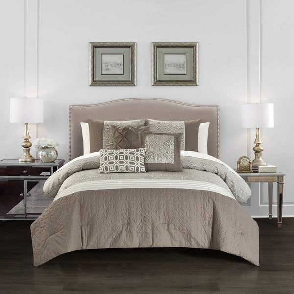 chic home Imani 10 Piece Jacquard Comforter Set